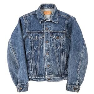Vintage Levi's Denim Trucker Jacket Men's 40L Blue Unisex 70s-80s Western Rock